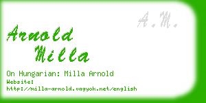 arnold milla business card